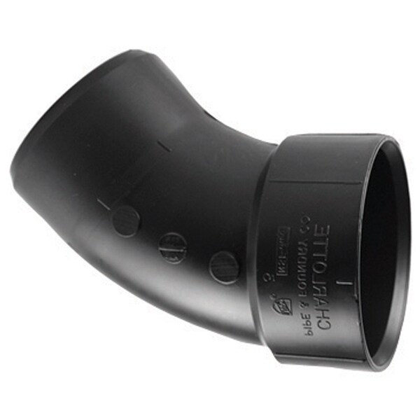 Charlotte Pipe And Foundry Charlotte Pipe 1-1/2 in. Hub X 1-1/2 in. D Spigot ABS 40 Degree Street Elbow ABS003230600 - main